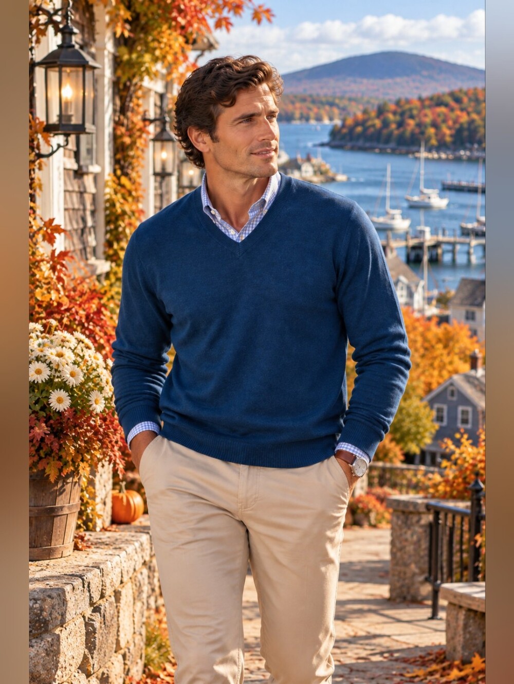 Club Room V-Neck Merino Sweater - Deep Teal Blue